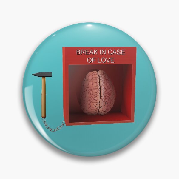 Item preview, Break in case of love, emergency box art on blue designed and sold by AznavourByKarin.