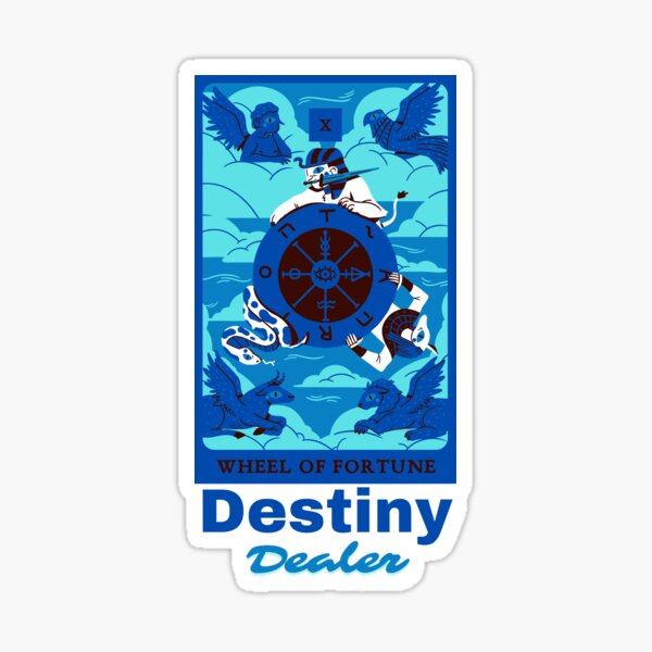 Destiny Dealer ( Tarot- wheel of fortune) Sticker