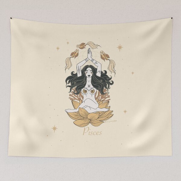 Item preview, Pisces goddess zodiac sign, Pisces astrology sign  designed and sold by Spirit-Art.