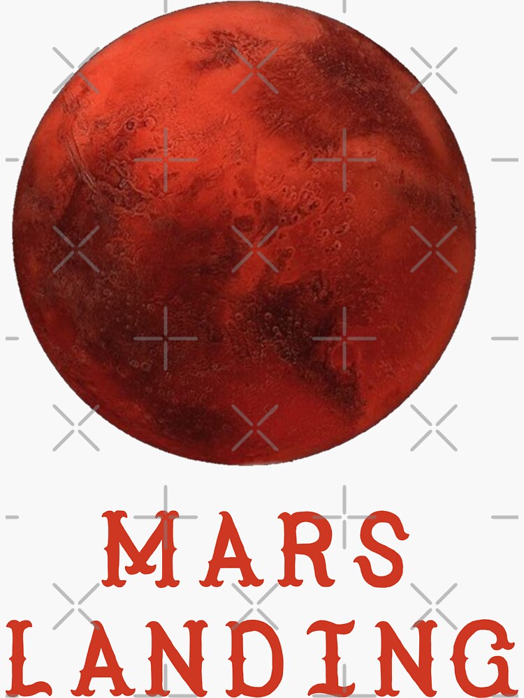 "MARS LANDING Countdown 2021" Sticker by ZaydounStark Redbubble