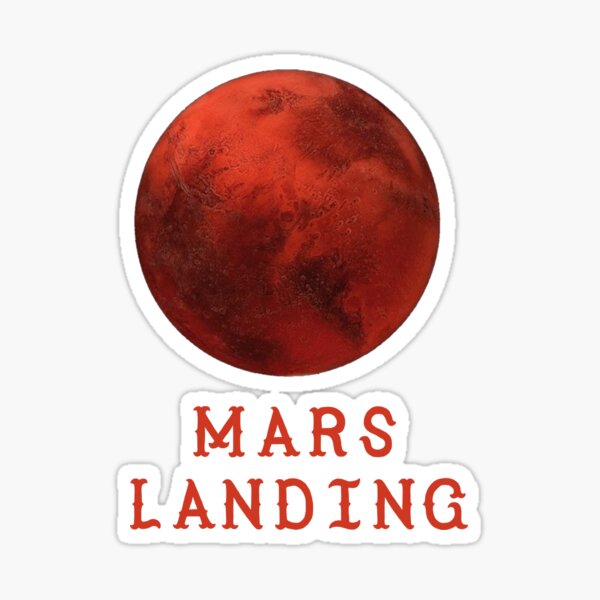 "MARS LANDING Countdown 2021" Sticker by ZaydounStark Redbubble