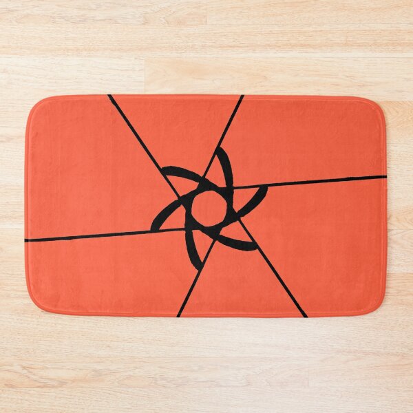 Orange Spirals Endless Bath Mat