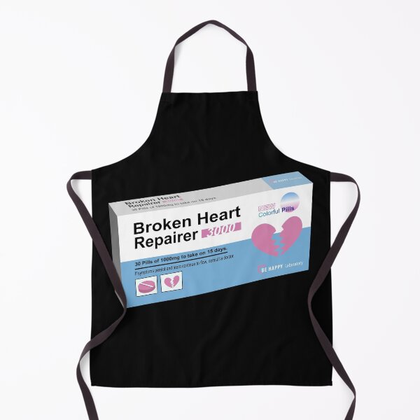 Item preview, Broken heart repairer art on black designed and sold by AznavourByKarin.