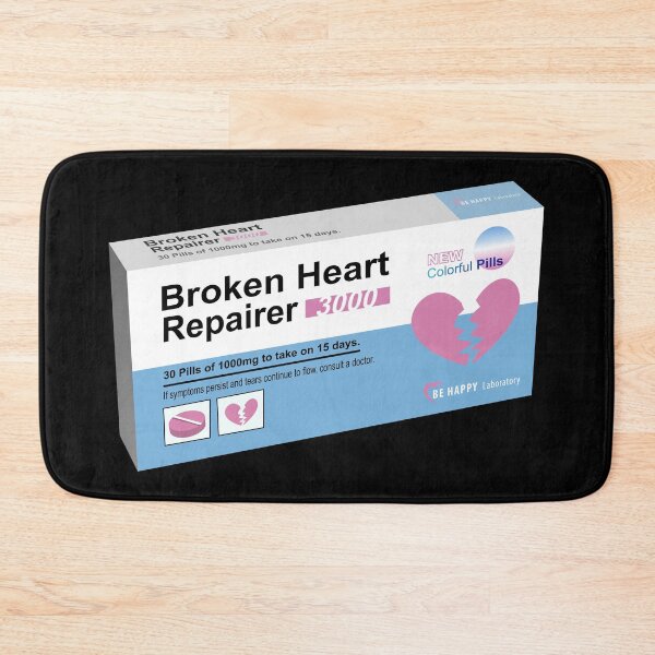 Item preview, Broken heart repairer art on black designed and sold by AznavourByKarin.