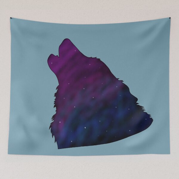 Item preview, Blue and Purple Galaxy Digital Wolf designed and sold by Marinas-arts.