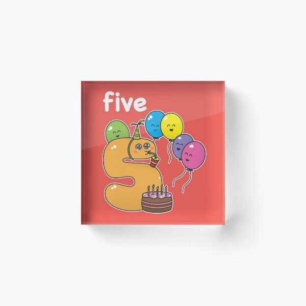 Item preview, NUMBER 5 BIRTHDAY designed and sold by MazOne2One.