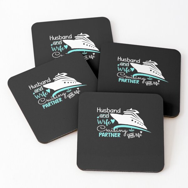 Item preview, Husband and Wife Cruising Partner for Life Cruise - Tee Has Sailing Ship Gift Idea designed and sold by NSTeeDesign.