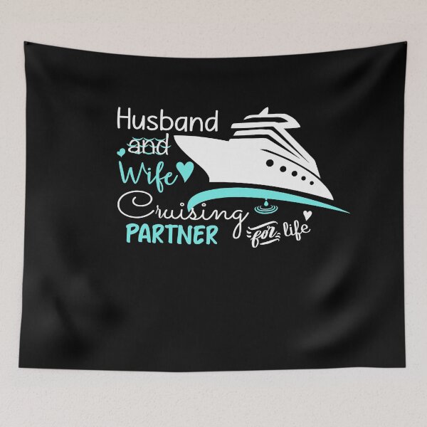 Item preview, Husband and Wife Cruising Partner for Life Cruise - Tee Has Sailing Ship Gift Idea designed and sold by NSTeeDesign.