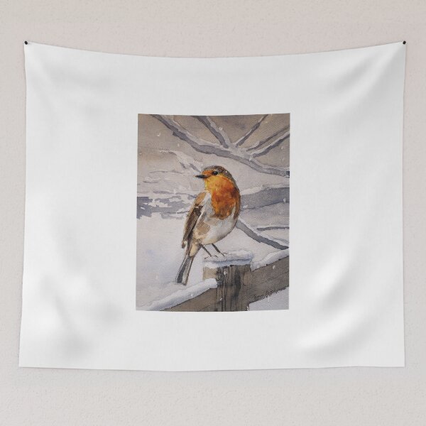 Item preview, Robin with falling snow designed and sold by James Shand.