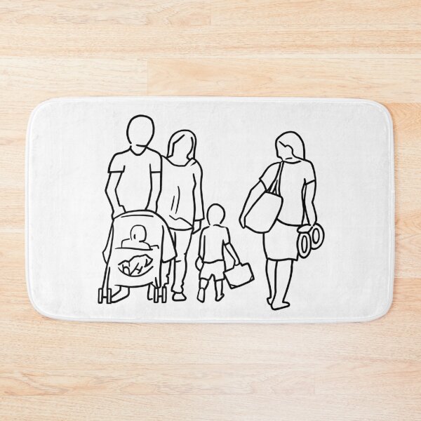 Item preview, Two Young Families Cross Paths designed and sold by PrileyRileyArt.