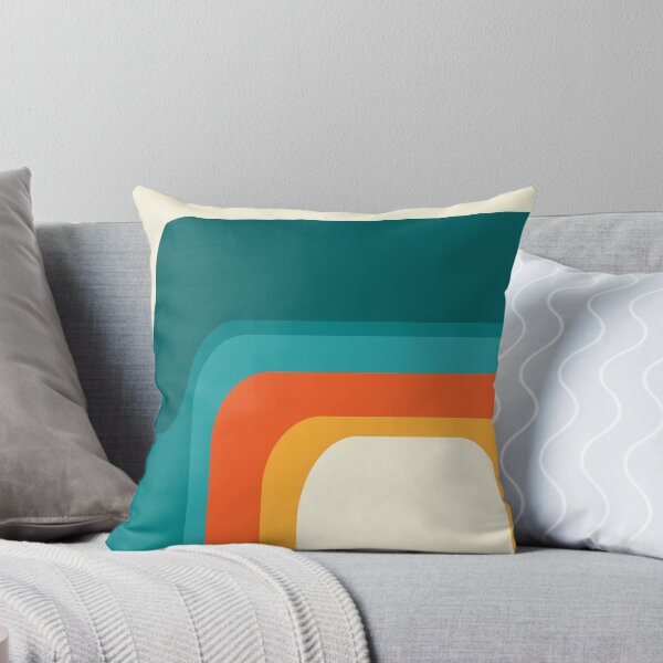 Item preview, Mid-Century Modern Rainbow verde azulado amarillo naranja designed and sold by MonstersMashU.