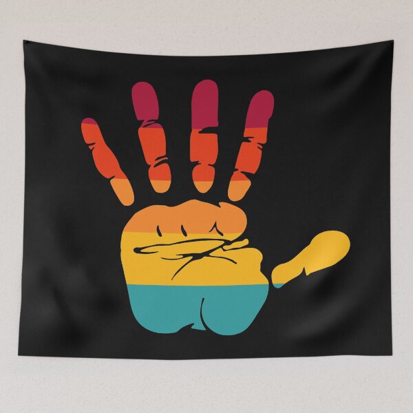 Item preview, Vintage Color Palette Handprint | Colorful |  designed and sold by VintagePrada.