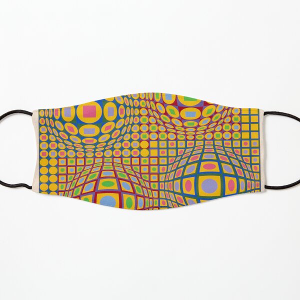 Op Art. Victor #Vasarely, was a Hungarian-French #artist, who is widely accepted as a #grandfather and leader of the #OpArt movement Kids Mask
