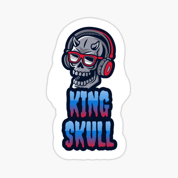 Kingskull Sticker For Sale By Eff Easyfunfast Redbubble