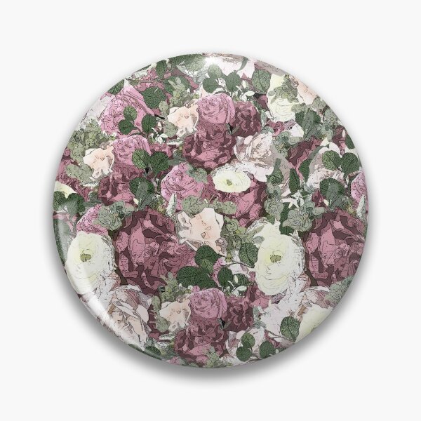 Item preview, Spring flowers, pink and white roses, peony, flowers, floral mask, cute, cool designed and sold by Collagedream.