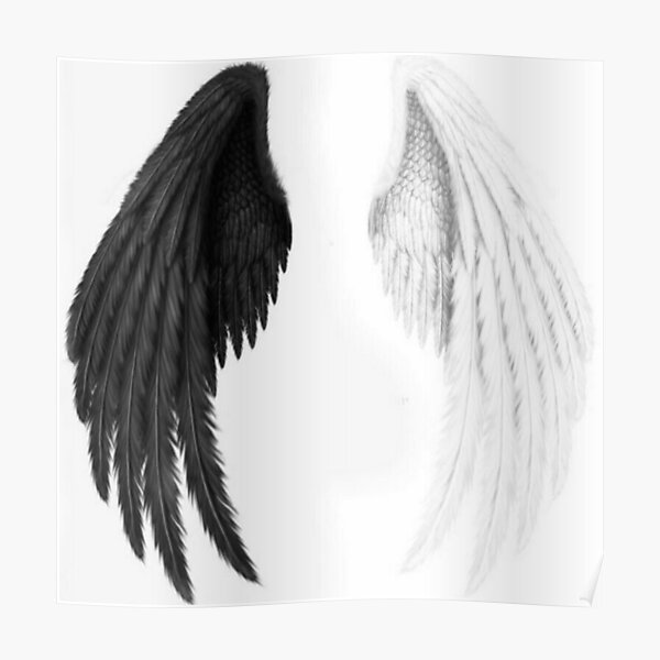 Angel Vs Demon Posters Redbubble - angel vs demon roblox