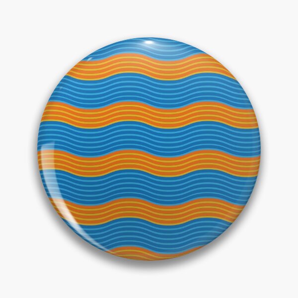 Artikelvorschau, Waves Pattern Wellenmuster Blau Orange entworfen und verkauft von OmmeDesigns.