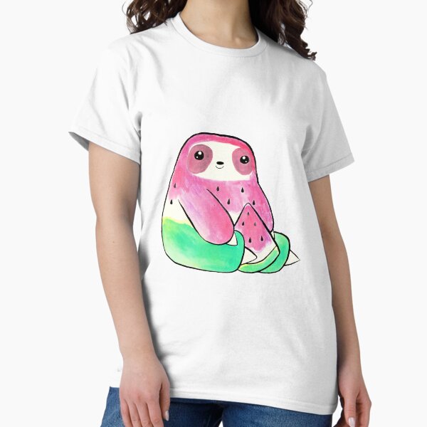 Item preview, Watermelon Watercolor Sloth designed and sold by SaradaBoru.