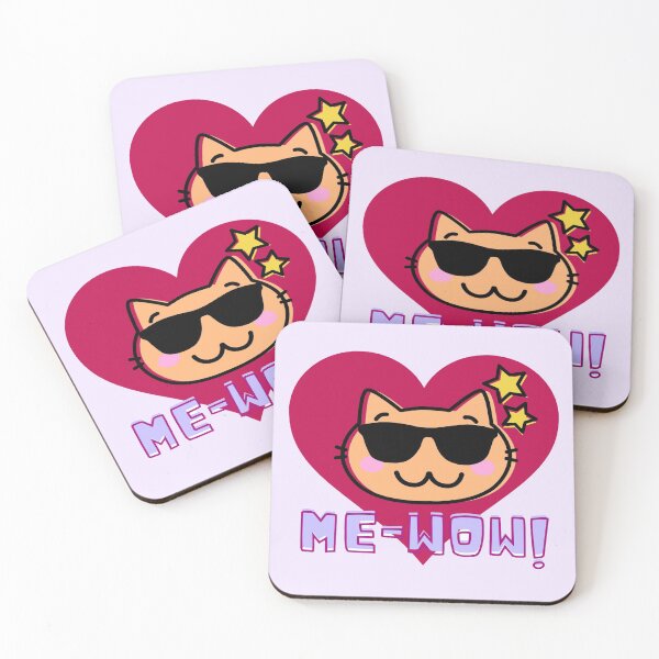 Item preview, Me-Wow - meow cool kitty in heart design designed and sold by priyankajustine.