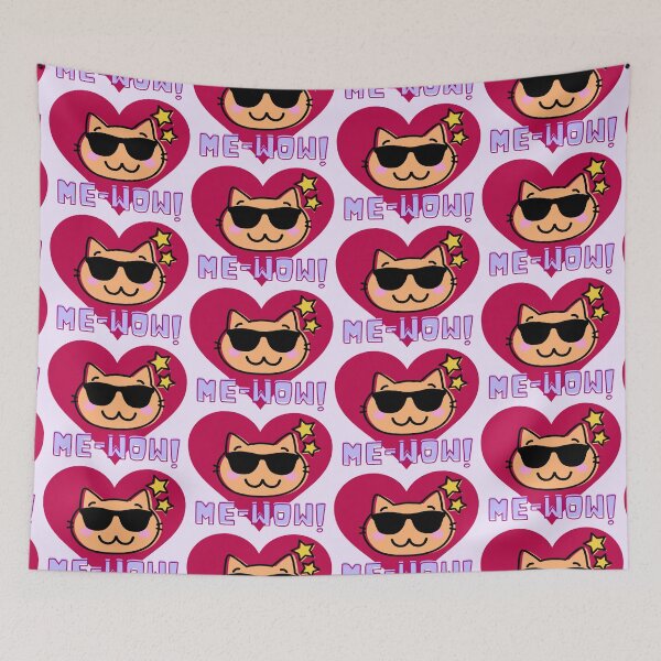 Item preview, Me-Wow - meow cool kitty in heart design designed and sold by priyankajustine.
