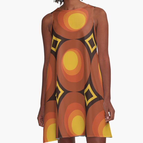 Item preview, 1970s Orange Mid-Century Modern Circle 2 designed and sold by MonstersMashU.