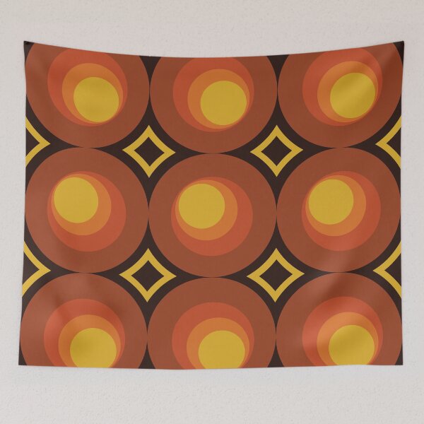 Item preview, 1970s Orange Mid-Century Modern Circle 2 designed and sold by MonstersMashU.