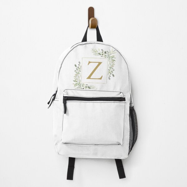 Item preview, Gold Letter Z Monogram Watercolor Greenery designed and sold by theimagezone.