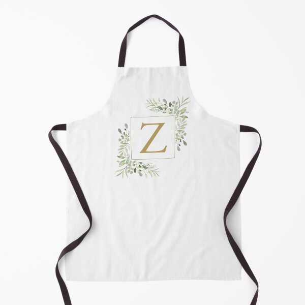 Item preview, Gold Letter Z Monogram Watercolor Greenery designed and sold by theimagezone.