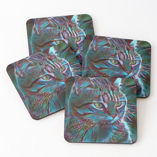 Item preview, Amanda boreale, cat, chat, kitty, lea roche paintings designed and sold by L. ROCHE.