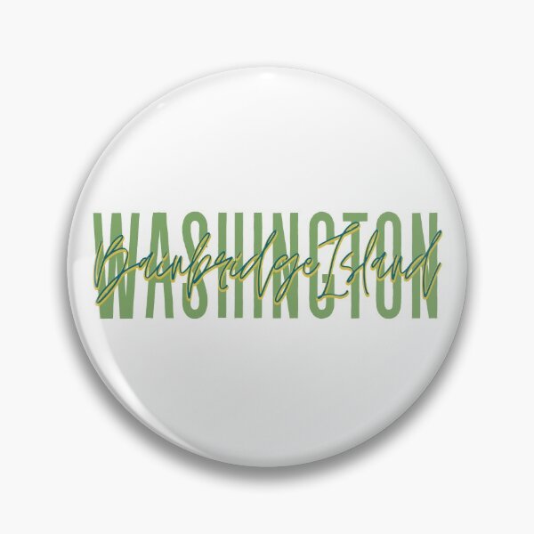 Item preview, Bainbridge Island Washington // Script Design // State Flag Colors designed and sold by KylieBeth Designs.