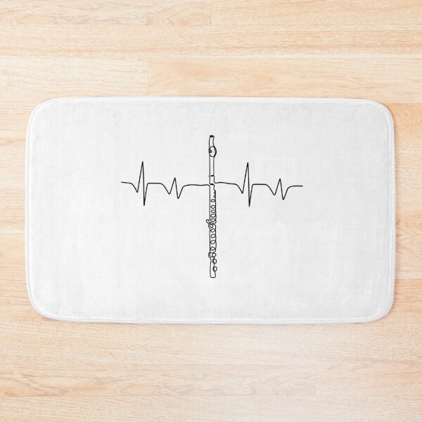 Item preview, MUSICONPRINT FLUTE HEARTBEAT musician band orchestra instrument designed and sold by yourtravelguide.