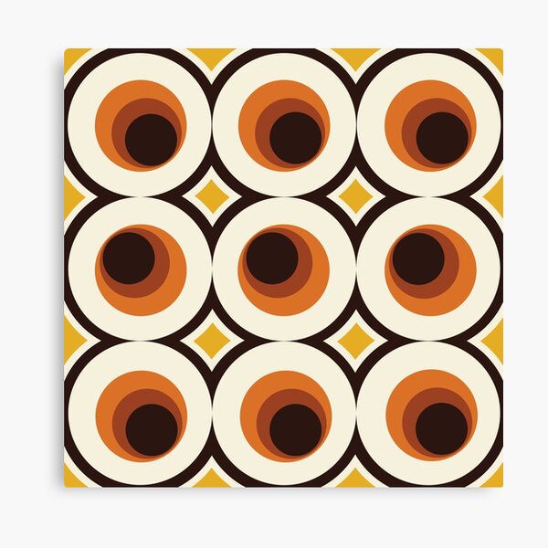 Item preview, 1970s Orange Mid-Century Modern Circle 1 designed and sold by MonstersMashU.