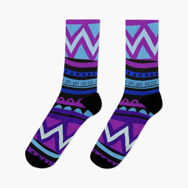 Item preview, AFRICAN PATTERN BRIGHT PURPLE ROYAL BLUE/HANGING WITH MY PEEPS designed and sold by wildwhimsical.