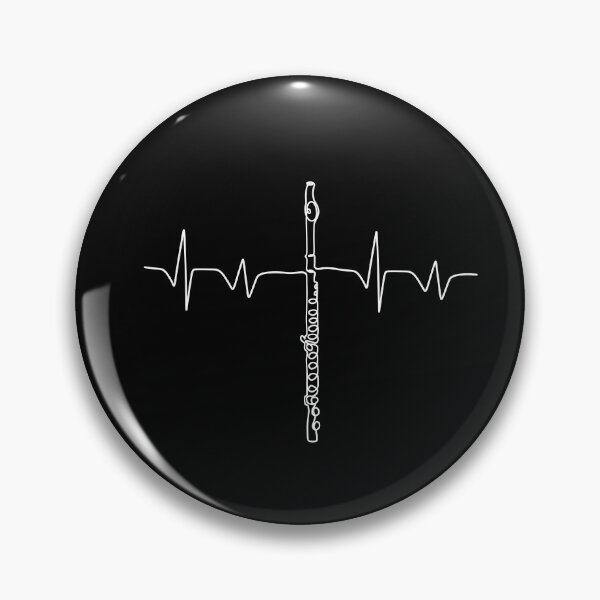 Item preview, MUSICONPRINT FLUTE HEARTBEAT musician band orchestra instrument designed and sold by yourtravelguide.
