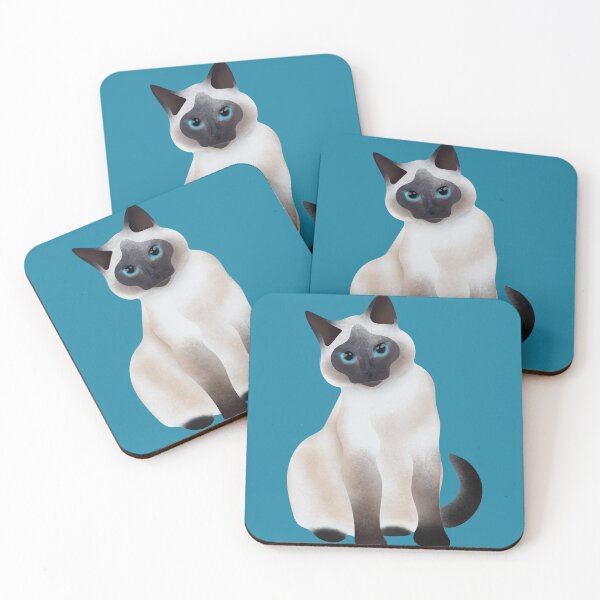 Item preview, Siamese cat with blue eyes design designed and sold by unepommedeterre.