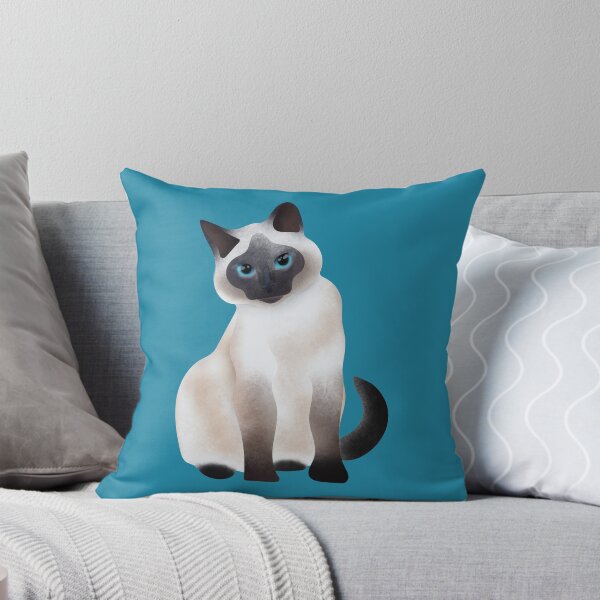 Item preview, Siamese cat with blue eyes design designed and sold by unepommedeterre.