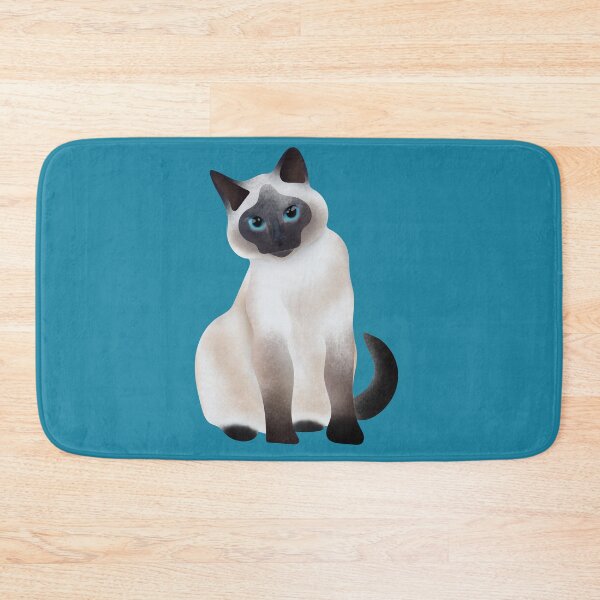 Item preview, Siamese cat with blue eyes design designed and sold by unepommedeterre.