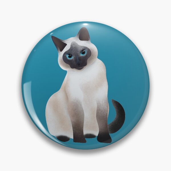 Item preview, Siamese cat with blue eyes design designed and sold by unepommedeterre.