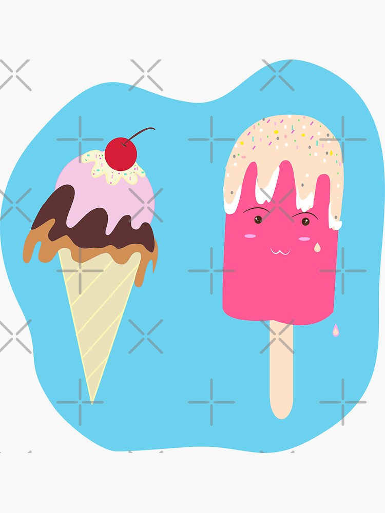 Kawaii Ice Cream Cute Ice Cream Love Ice Cream Happy Summer Sticker By 8infinityaw 8748