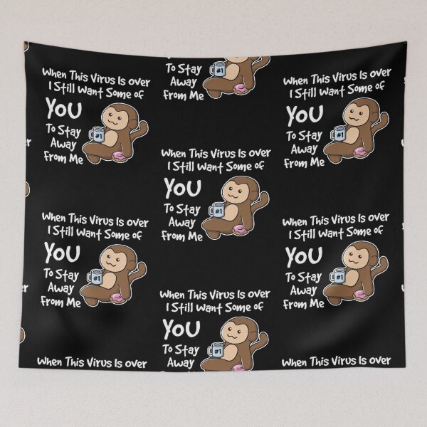 Item preview, When This Virus Is Over Ooptee Monkey Coffee Cup Funny Cartoon designed and sold by OopteesLydia.