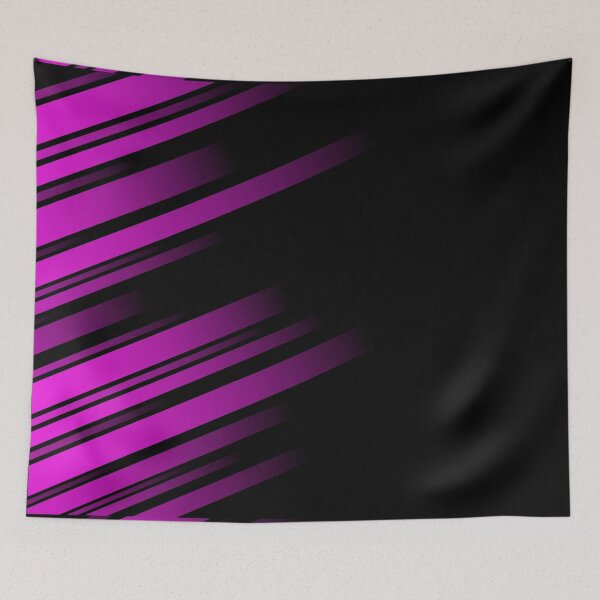 Item preview, Abstract Glowing Fuchsia and Black Striped designed and sold by SoccaTamam.