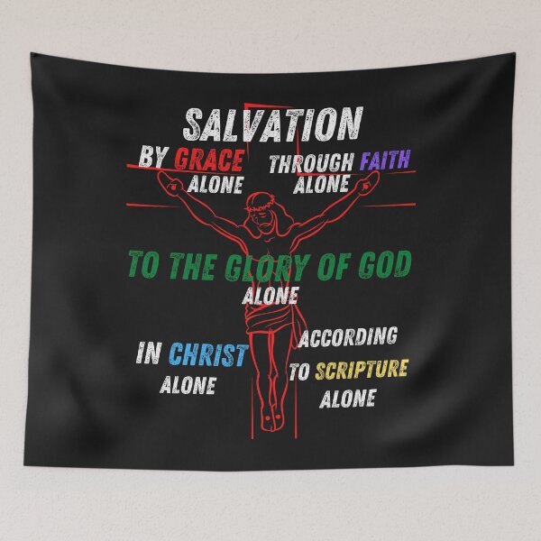 Item preview, Salvation By Grace Alone Through Faith Alone In Christ Alone Christian Creed designed and sold by Marathon-Runner.