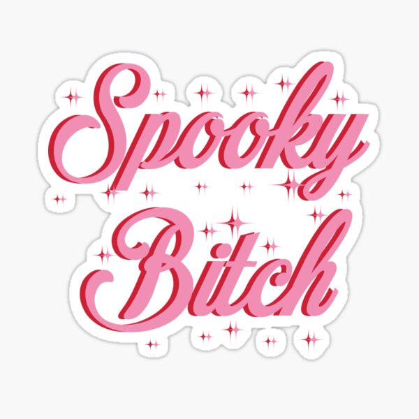 "Spooky B* " Sticker For Sale By Izillustrations | Redbubble