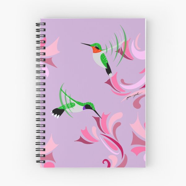 Item preview, Abstract Birds: Ruby-throated and Black-chinned Hummingbirds designed and sold by Natures-Vein.