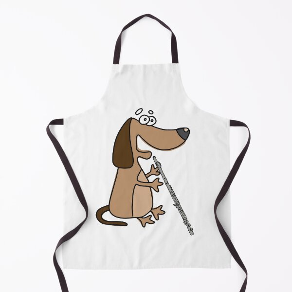 Item preview, MUSICONPRINT FLUTE DOG PUPPY musician band orchestra instrument designed and sold by yourtravelguide.