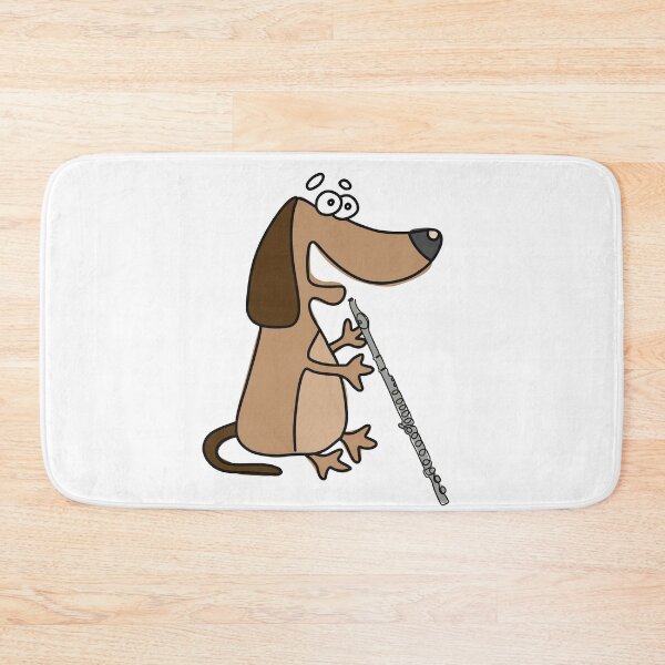Item preview, MUSICONPRINT FLUTE DOG PUPPY musician band orchestra instrument designed and sold by yourtravelguide.