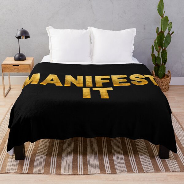 Item preview, Manifest It | Manifest Your Dream Life & Goals | Manifestation & Law of Attraction (loa) Inspiring Text In Gold designed and sold by Highon444.