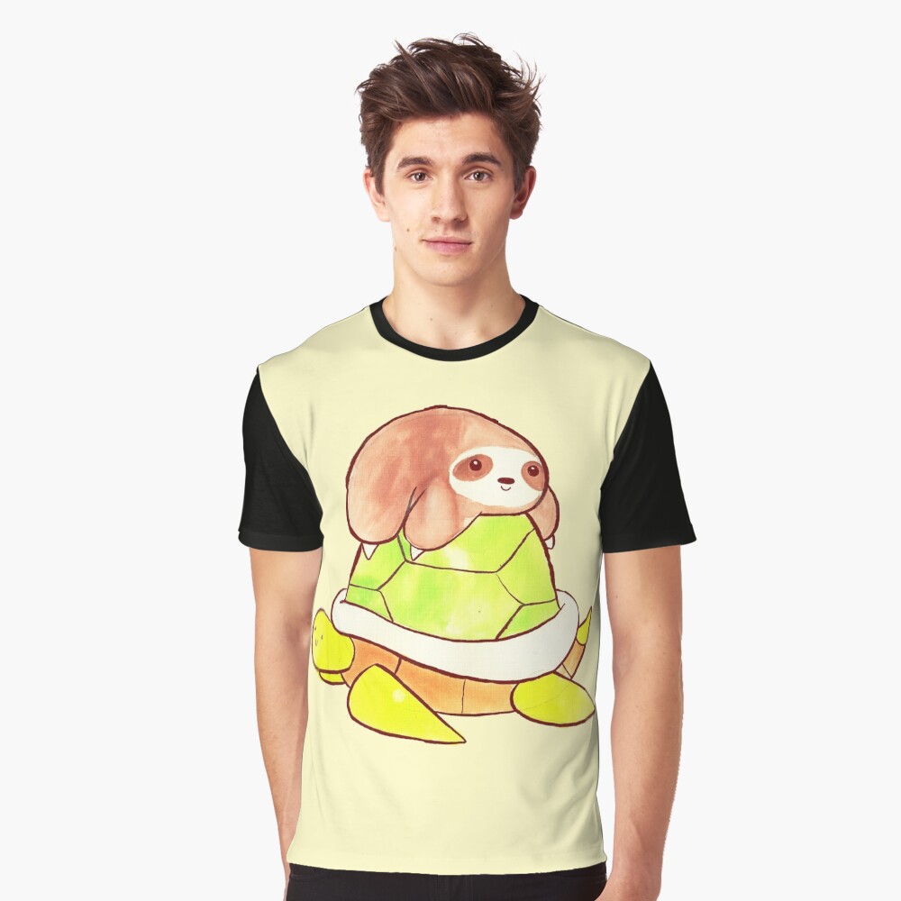 Little Sloth and Big Turtle Graphic T-Shirt