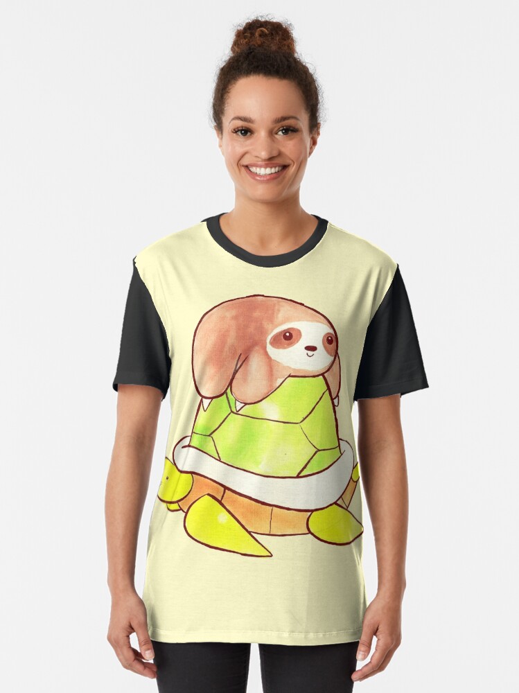 Alternate view of Little Sloth and Big Turtle Graphic T-Shirt