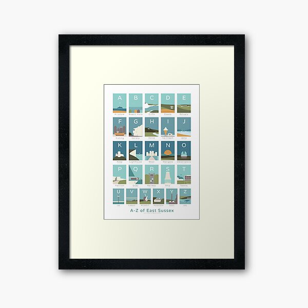a-z of east sussex Framed Art Print